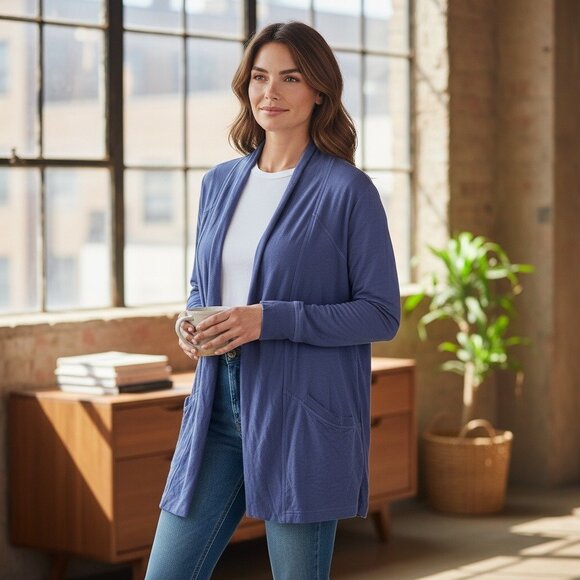 Alfani Night Shadow Open Cardigan Medium - Picture 1 of 2
